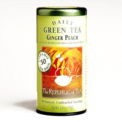 The Republic of Tea Ginger Peach Tea 50-Count 2.65 oz each (5 Items Per Order)