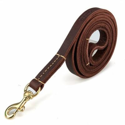 Ancheer Adjustable Leather Training Walking Lead Strap Dog Leash With Shovel HDPML