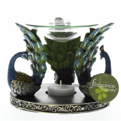 Hot Oil Warmer, Oil Warmer Candle Holder, Essential Peacock Plume Oil Warmer