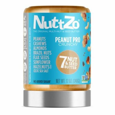 Nuttzo Peanut Pro Spread; Crunchy - (Case of 6 - 12 oz)