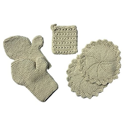 Toockies Organic Cotton Bath Bundle of 5 Items: 2 Circulation Gloves, 1 Soap Sock, and 2 Wash Cloths for Her