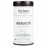 Tea Forté SIPSCRIPTIONS RESULTS Organic Fitness Tea with Senna Leaf and Fennel, Loose Leaf Green Tea & White Tea, 2.47 Oz Tea Tin