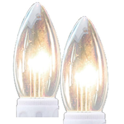Plow & Hearth Outward-Facing LED Replacement Bulbs for Window Candle, in White Base