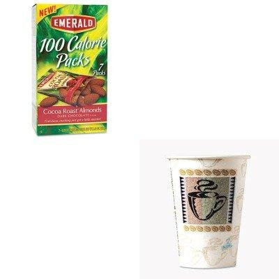 KITDFD84325DXE5342CDPK - Value Kit - Emerald 100 Calorie Pack Dark Chocolate Cocoa Roast Almonds (DFD84325) and Dixie Hot Cups (DXE5342CDPK)