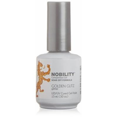 Lechat NOBILITY - Soak Off LED/UV Gel Color Polish 0.5oz/15ml (NBGP67 - Golden Glitz Glitter) by LeChat