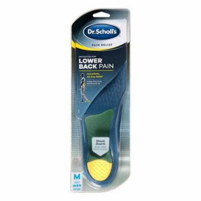 Dr. Scholls Pain Relief Orthotics For Lower Back Pain For Men WITH Shock Guard, Size M 8-12, 1 Pair