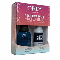Orly Blue Suede Perfect Pair Matching Lacquer Plus Gelfx Duo Kit, 2 Count