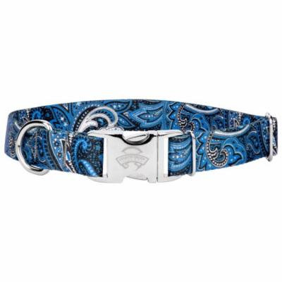 Country Brook Design® Premium Blue Paisley Dog Collar