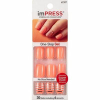 kiss 2x longer lasting impress swept away by broadway press-on manicure nails