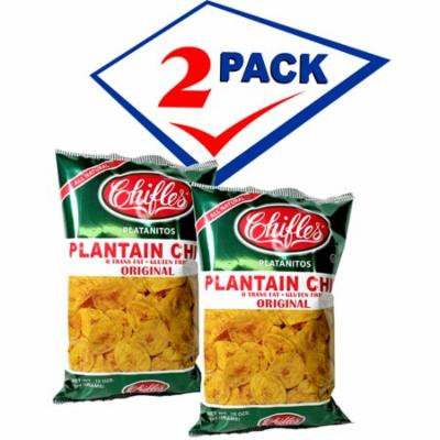 Mariquitas De Platano Largebag Plantain Chips Chifles. 10 oz each. Pack of 2