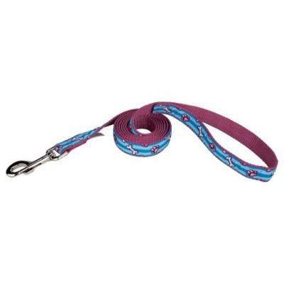 Country Brook Design® 1 Inch Pixel Paws Ribbon Dog Leash - 2 Foot