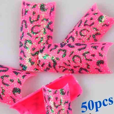 50 Stunning Glitter Dark Pink French False Nail Art Tips NEW by 350buy