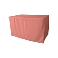 LA Linen TCpop-fit-48x24x30-RoseP79 1.67 lbs Polyester Poplin Fitted Tablecloth Dusty Rose