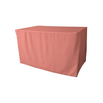 LA Linen TCpop-fit-48x24x30-RoseP79 1.67 lbs Polyester Poplin Fitted Tablecloth Dusty Rose