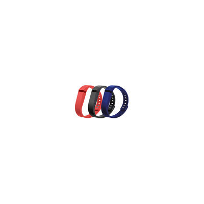 Wocase - Flexband Large Wristbands For Fitbit Flex Activity And Sleep Trackers (3-pack) - Black/red/navy