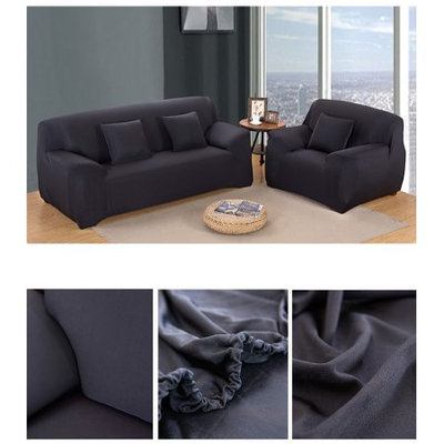 Yosoo Sofa Covers Elastic Anti Wrinkle Couch Covers, Solid Color Stylish Loveseat Sofa Cover Anti-Mite Pet Dog Cat Protector Cover Fit Many 35-90 inch Sofas