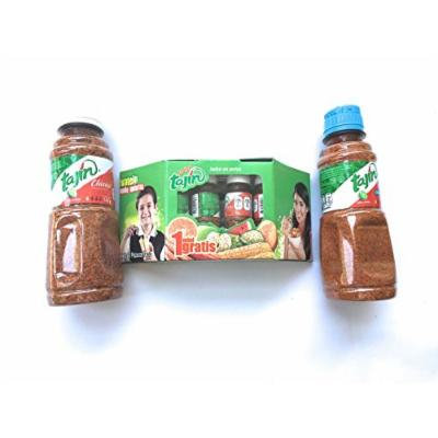 Tajin Seasoning Regular and Low Sodium Bundle (5 oz each) with Mini Display 0.35 oz (pack of 10)
