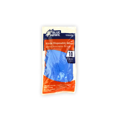 Blue Hawk 5-Pair One Size Fits All Nitrile Cleaning Gloves NL10
