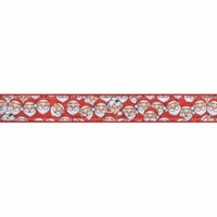 Country Brook Design® 3/4 Inch Where's Merry Ribbon Dog Leash - 4 Foot