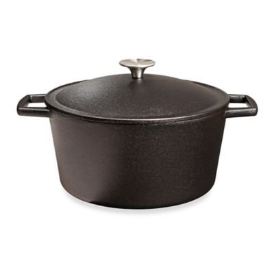 Artisanal Kitchen Supply Pre-Seasoned Cast Iron 5.5 qt. Dutch Oven in Black
