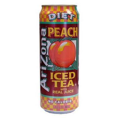 AriZona Diet Peach Iced Tea With Real Juice