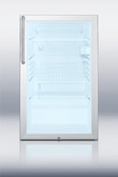 Summit SCR450L7CSSADA 4.1 Cu. Ft. Stainless Steel Undercounter Built-In Compact Refrigerator