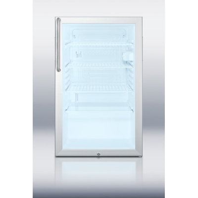 Summit SCR450L7CSSADA 4.1 Cu. Ft. Stainless Steel Undercounter Built-In Compact Refrigerator