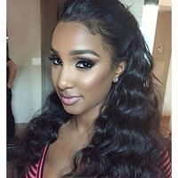 Ms Fenda Brazilian Virgin Human Hair Afro Kinky Curly 4B 4C Style 130% Density 13x4 Lace Wigs(14inch,Natural Color)