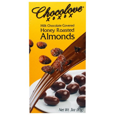 Chocolove, Milk Chocolate Covered Honey Roasted Almonds, 3 oz(pack of 6)
