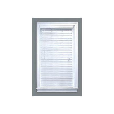 Style Selections 2-in White Faux Wood Room Darkening Plantation Blinds (Common 32-in; Actual: 31.5-in x 64-in) 75422