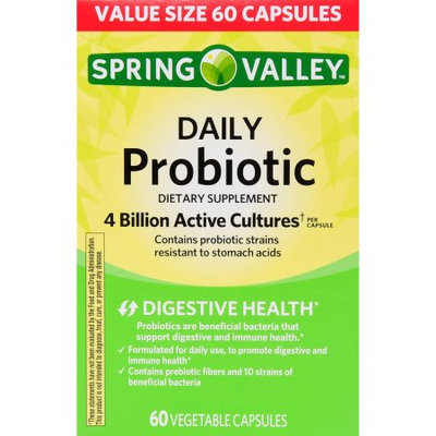 Spring Valley Daily Probiotic Dietary Supplement Capsules