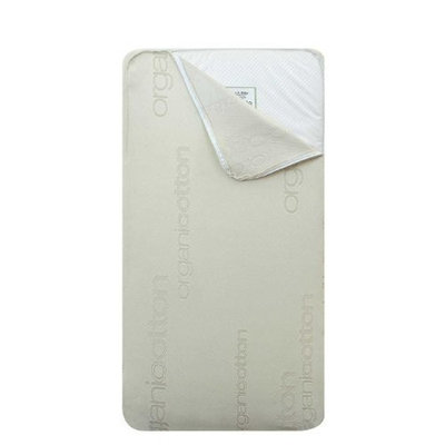 LA Baby Waterproof Blended Organic Cotton Zippered Cover for Full Size Crib Mattress