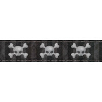 Country Brook Design® 3/4 Inch Nytemare Ribbon Double Sided Dog Leash - 6 Foot