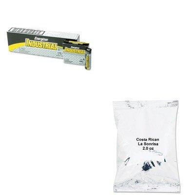 KITEVEEN91JAV39930404021 - Value Kit - Distant Lands Coffee Coffee Portion Packs (JAV39930404021) and Energizer Industrial Alkaline Batteries (EVEEN91)