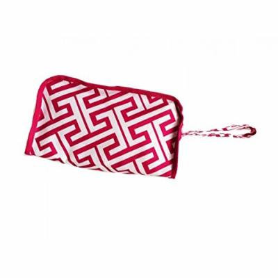 Toiletry Travel Bag Greek Key Pink White, CASE OF 12