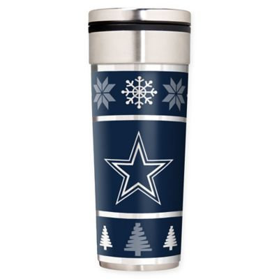 Dallas Cowboys Ugly Sweater Travel Tumbler (Cow Team)