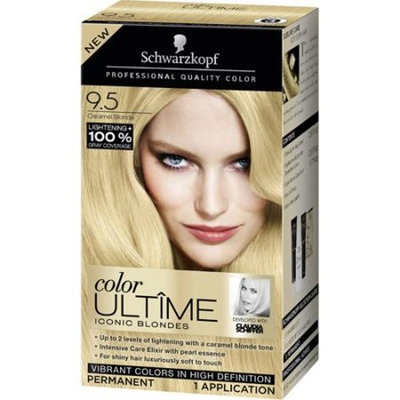 Schwarzkopf Color Ultime Iconic Blondes Hair Coloring Kit, 9.5 Caramel Blonde
