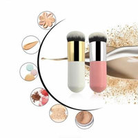 Round Makeup Brush Flat BB Cream Concealer Foundation Powder Brushes Professional Face Cosmetic Blush Brush Make Up-pink