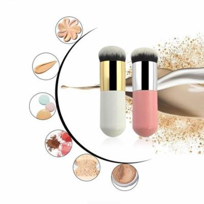 Round Makeup Brush Flat BB Cream Concealer Foundation Powder Brushes Professional Face Cosmetic Blush Brush Make Up-pink