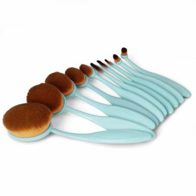 Oval Brush Kits 10Pcs Makeup Brushes for Women Face Eye Lip Foundation Powder Blusher Cosmetic Beauty Tools