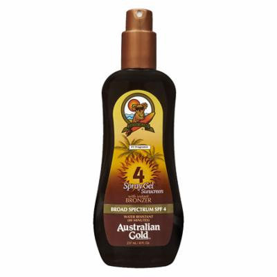 Australian Gold Spray Gel with Instant Bronzer, SPF 4 8.0 fl oz(pack of 6)
