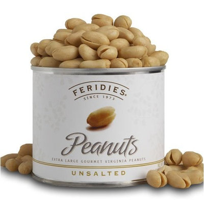 FERIDIES Unsalted Super Extra Large Virginia Peanuts - 18oz Can