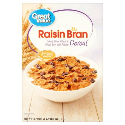 Wal-mart Stores, Inc. Great Value Raisin Bran Cereal, 18.7 oz