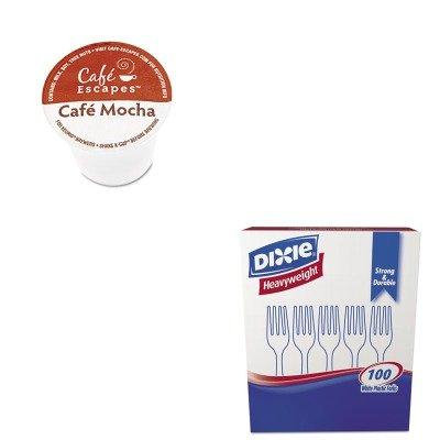 KITDXEFH207GMT6803 - Value Kit - Green Mountain Coffee Roasters Caf Escapes Mocha K-Cups (GMT6803) and Dixie Plastic Cutlery (DXEFH207)