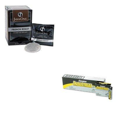 KITEVEEN91JAV30800 - Value Kit - Java Trading Co. Coffee Pods (JAV30800) and Energizer Industrial Alkaline Batteries (EVEEN91)