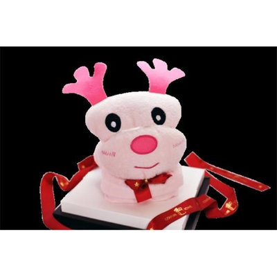 Couture Towel CT-SLLR001401 57 x 30 in. Large Reindeer - Dana Towel Daisy Pink