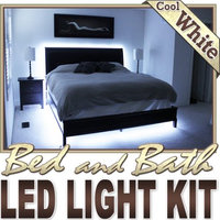 Biltek® 6' ft Cool White Bed Night Light Closet TV Remote Controlled LED Strip Lighting SMD3528 Wall Plug - Headboard Closet Make Up Counter Mirror Light LED St