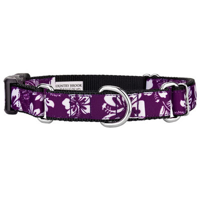 Country Brook Design® Purple Hawaiian Ribbon Martingale With Deluxe Buckle