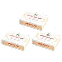 3 x Handmade Completely Organic Donkey Milk Soap for Woman's Care 90 gr (3 x 90 gr)