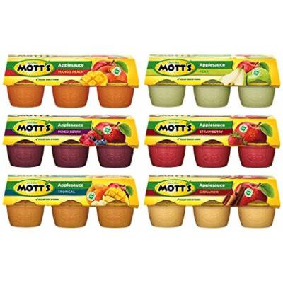 Mott's Applesauce Sampler Pack 6/4oz Cups (Variety Pack of 6) (36 Cups Total)